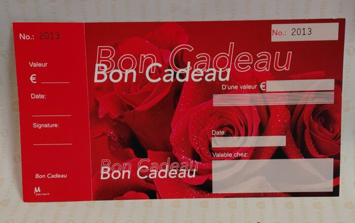 offrez un cheque cadeaux (contactez-nous)